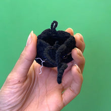 Load image into Gallery viewer, 2D Secret Pouch Silly Kitty Crochet Keychain K0526