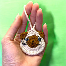 Load image into Gallery viewer, 2D Secret Pouch Silly Kitty Crochet Keychain K0526