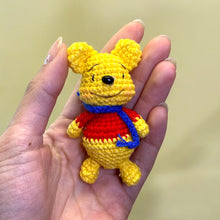 Load image into Gallery viewer, Forrest Pals: Bear & Piggy Crochet Keychain Pair K0529