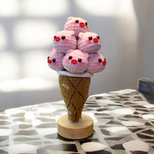 Load image into Gallery viewer, Bunch Of Soft Piggy Ice Cream Cone Crochet Figure with Magnet K0536