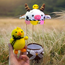 Load image into Gallery viewer, Cow Air Balloon Ducky Adventurer Crochet Fun Interactive Figure K0538