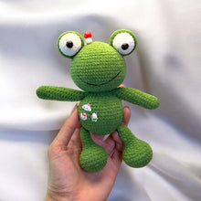 Load image into Gallery viewer, Give me A Hug Frog Friend Crochet Figure K0542