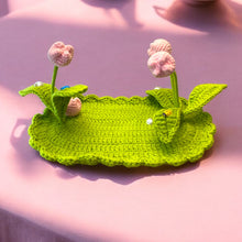 Load image into Gallery viewer, Dainty Pink Tulip Lover Crochet Table Top Decor K0543