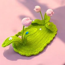 Load image into Gallery viewer, Dainty Pink Tulip Lover Crochet Table Top Decor K0543