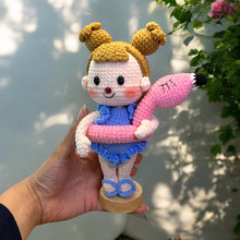 Load image into Gallery viewer, Water Time Flamingo Floaty Gal Crochet Figure K0544