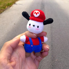 Load image into Gallery viewer, Working White Pup Micro Premium Crochet Figure K0550