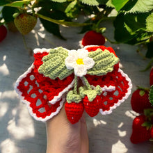 Load image into Gallery viewer, Strawberry Lover Crocheted Bow Clip K0552