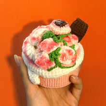 Load image into Gallery viewer, Just A Big Cupcake Secret Cake Crocheted Container K0233