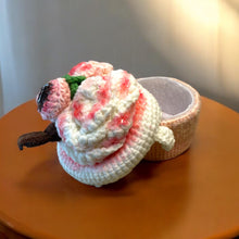 Load image into Gallery viewer, Just A Big Cupcake Secret Cake Crocheted Container K0233