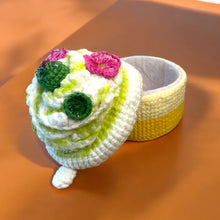 Load image into Gallery viewer, Just A Big Cupcake Secret Cake Crocheted Container K0233