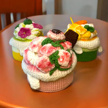 Load image into Gallery viewer, Just A Big Cupcake Secret Cake Crocheted Container K0233