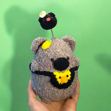 Load image into Gallery viewer, Big and Chunky Koala with Piggy on Crochet Fuzzy Figure K0234