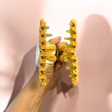 Load image into Gallery viewer, White Bunny Brown Soft Crocheted Hair Claw Clip K0236