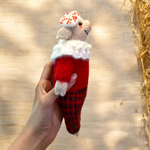 Load image into Gallery viewer, Fancy French Piggy with Stunning Outfit and Hat Knitted Figure K0239