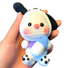 Load image into Gallery viewer, Cute Piggy in Doggy Costume Crochet Keychain K002
