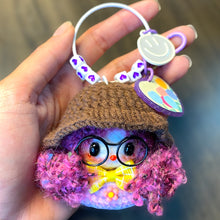 Load image into Gallery viewer, Cute Curly Hair Hat Girl Crochet Keychain K013
