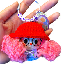 Load image into Gallery viewer, Cute Curly Hair Hat Girl Crochet Keychain K013
