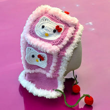 Load image into Gallery viewer, White Kitten Fuzzy Pink Weather Hoodie
