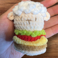 Load image into Gallery viewer, Cute Sheep Burger Crochet Keychain K003
