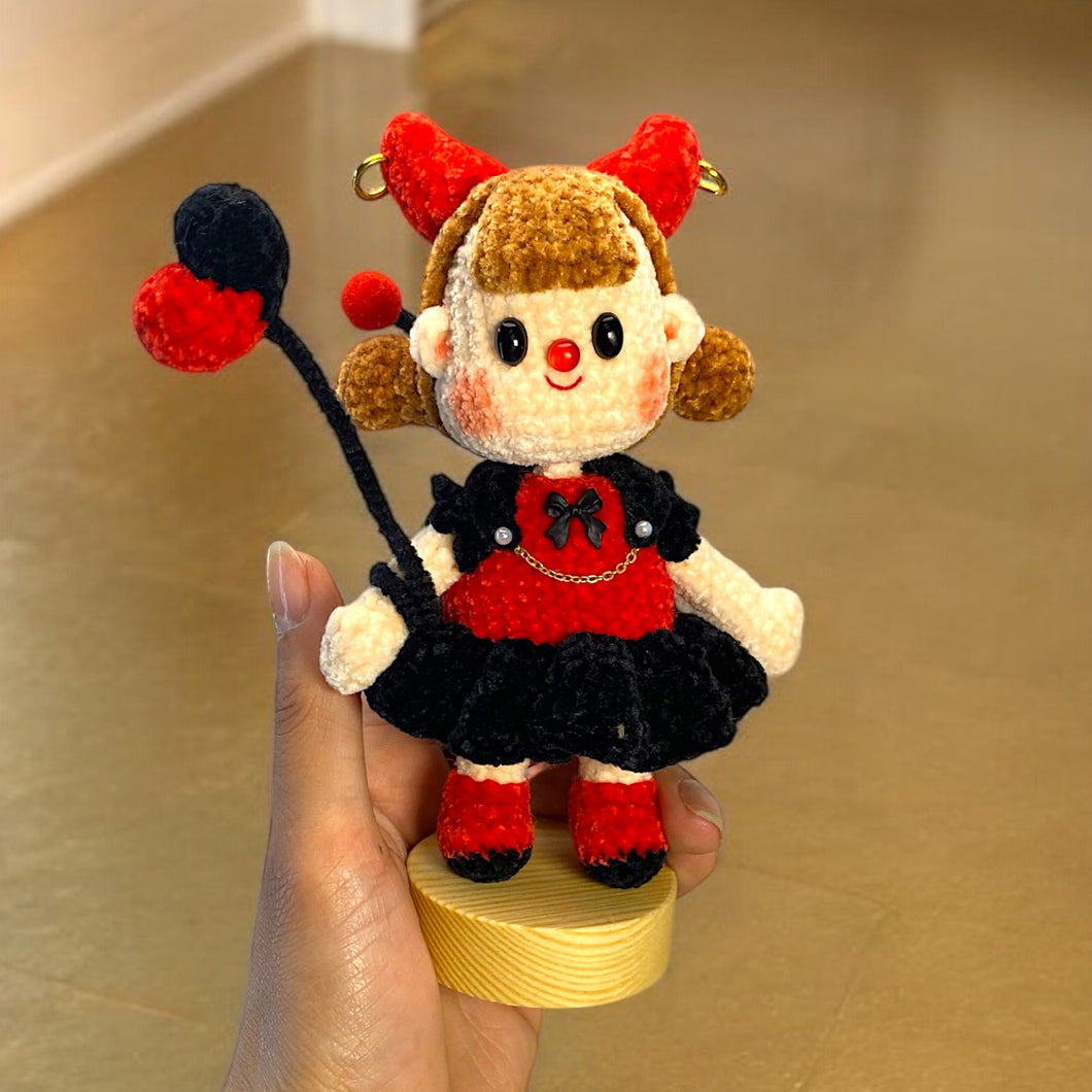 Costume Velvet Red Nose Gals Crochet Figure K0506