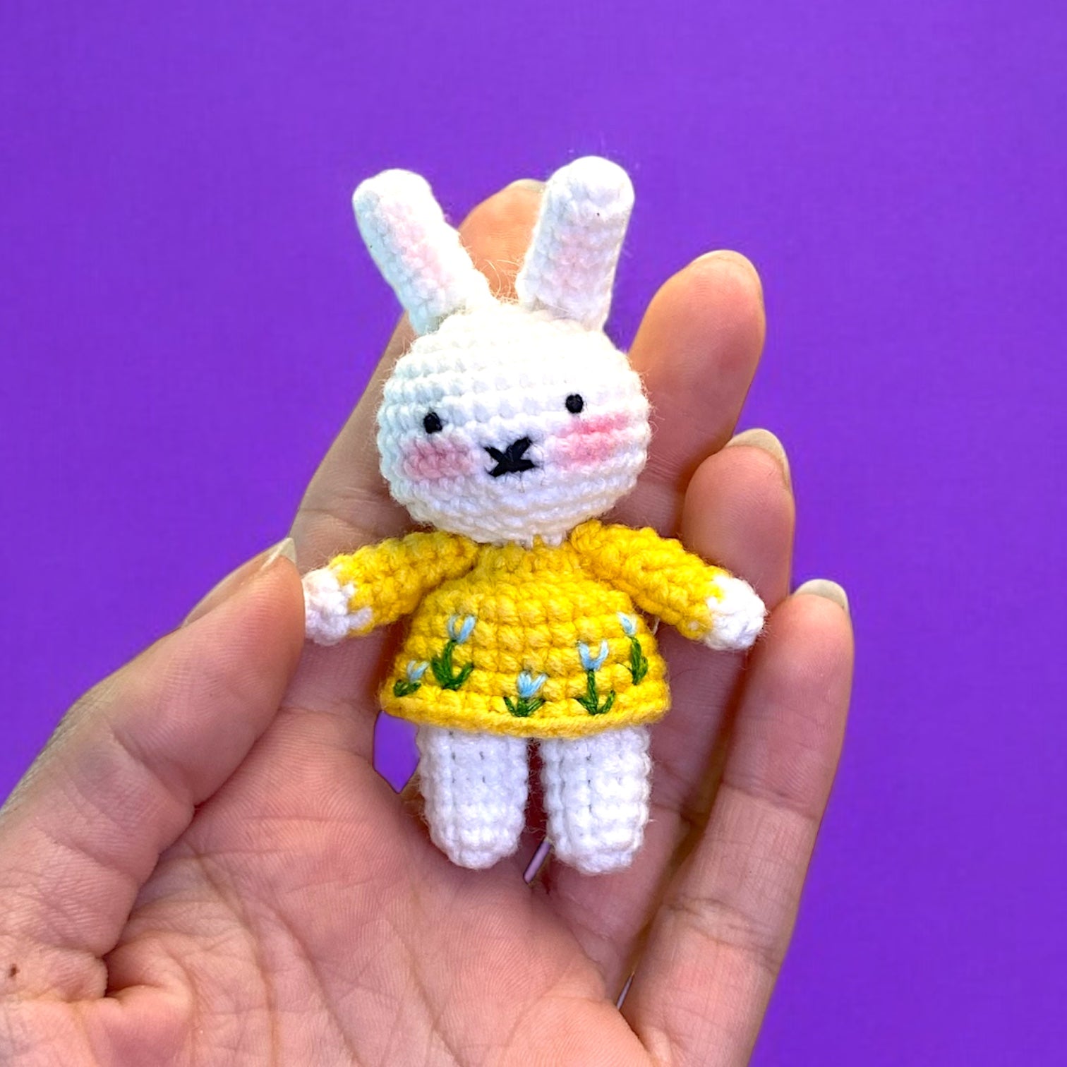 crochet mini dress keychain Mini Cutiee Bunny Crochet Keychain K0527 – ColorfulSheep