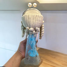 Load image into Gallery viewer, Icy Blue Mermaid Princess Crocheted Full Body Bag K0528
