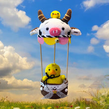 Load image into Gallery viewer, Cow Air Balloon Ducky Adventurer Crochet Fun Interactive Figure K0538
