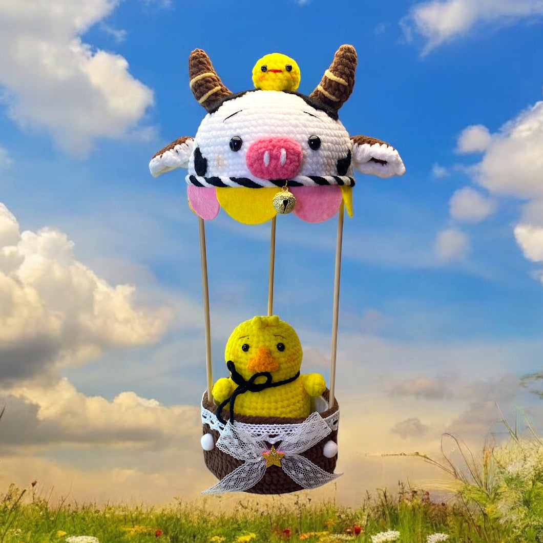 Cow Air Balloon Ducky Adventurer Crochet Fun Interactive Figure K0538