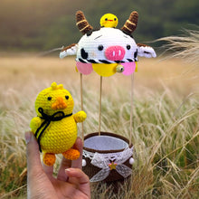 Load image into Gallery viewer, Cow Air Balloon Ducky Adventurer Crochet Fun Interactive Figure K0538
