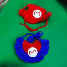 Load image into Gallery viewer, M Guy Pet Hat &amp; Collar Crochet Costume Set for Small Pet K0553
