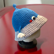 Load image into Gallery viewer, Cute Cuddly Soft Shark Crochet Beanie
