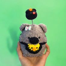 Load image into Gallery viewer, Big and Chunky Koala with Piggy on  Crochet Fuzzy Figure K0234
