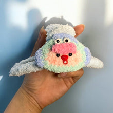 Load image into Gallery viewer, Piggy and Blue Fishy Soft Crocheted Hair Claw Clip K0235
