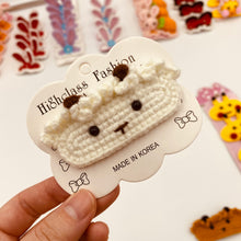 Load image into Gallery viewer, Sheep Face Yarn Hair Clips
