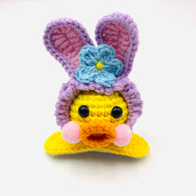 Load image into Gallery viewer, Ducky with purple bunny ears
