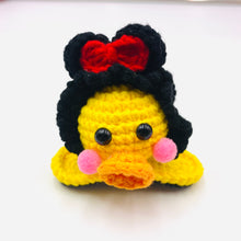 Load image into Gallery viewer, Ducky with Black ears and red bow
