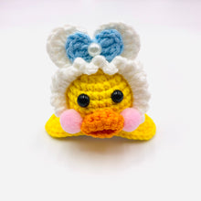 Load image into Gallery viewer, Ducky with White Mouse Ears and Blue Bow
