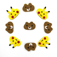 Load image into Gallery viewer, Cute Bear and Pika Yarn Hair Clips
