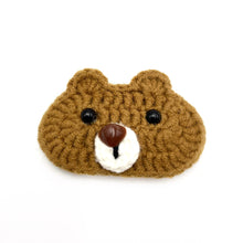 Load image into Gallery viewer, Cute Bear and Pika Yarn Hair Clips
