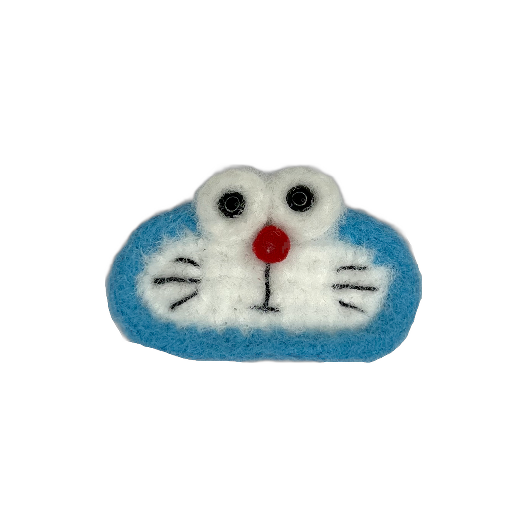 Fuzzy Doraemon Hair Clip